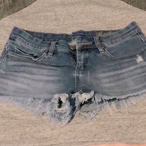 🟢Blank NYC Blue Distressed Vintage Jean Shorts, Size 26